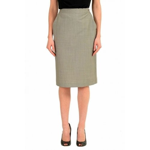 Pre-owned Maison Margiela Wool Mid-length Skirt In Grey