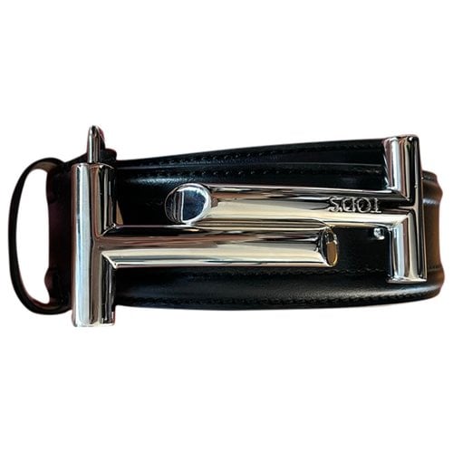 Pre-owned Tod's Leather Belt In Black