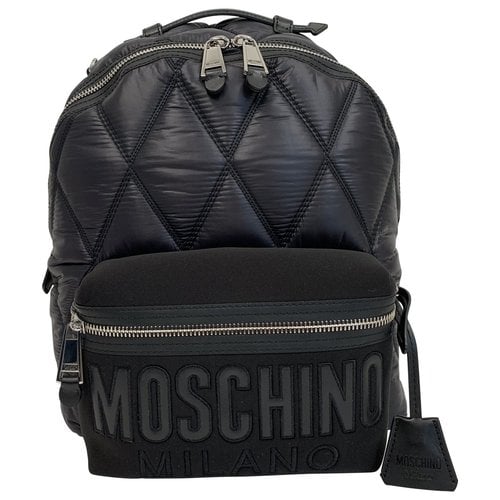 Pre-owned Moschino Satchel In Black