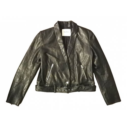 Pre-owned Ba&sh Leather Jacket In Black