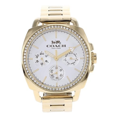 Pre-owned Coach Watch In Gold