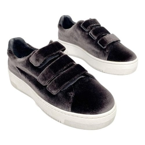 Pre-owned Sandro Trainers In Anthracite