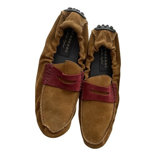 Pre-owned Burberry Flats In Brown