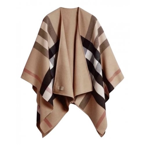 Pre-owned Burberry Wool Cape In Brown