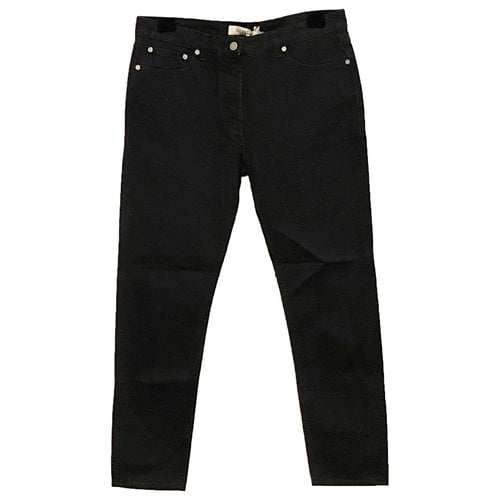 Pre-owned Valentino Straight Jeans In Black