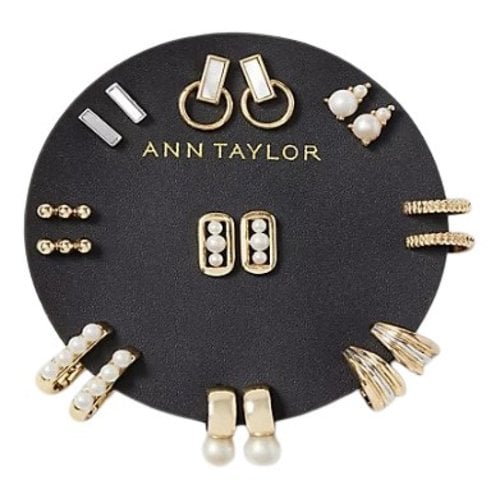 Pre-owned Ann Taylor Pearl Earrings In Multicolour