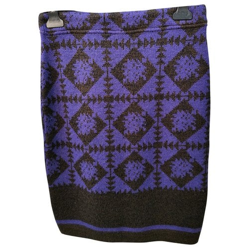 Pre-owned Fiorucci Wool Mini Skirt In Purple