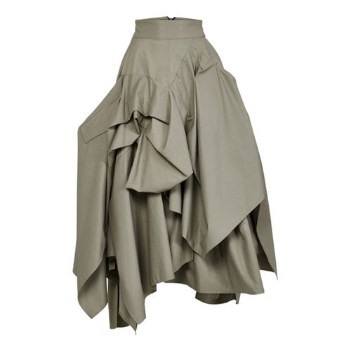 Pre-owned Maticevski Mid-length Skirt In Khaki