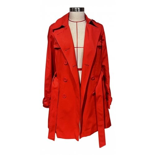 Pre-owned Kate Spade Trench Coat In Red
