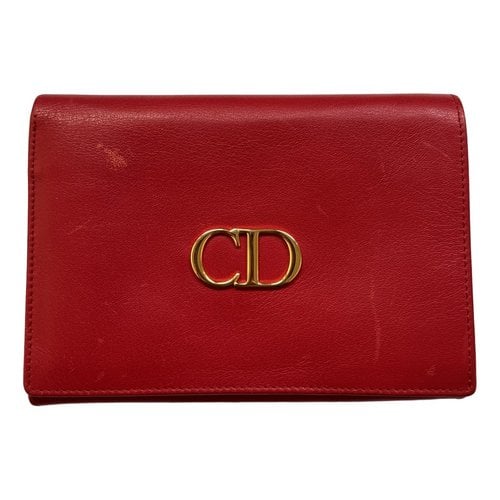 Pre-owned Dior Leather Purse In Red