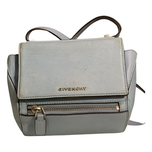 Pre-owned Givenchy Pandora Box Leather Handbag In Blue