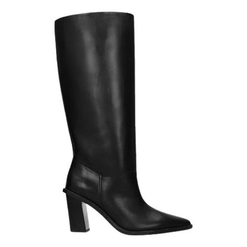 Pre-owned Kenzo Leather Boots In Black