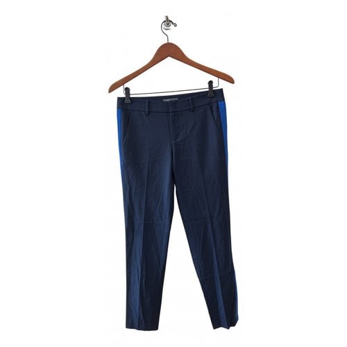 Pre-owned Vince Wool Trousers In Navy