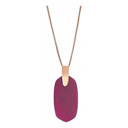 Pre-owned Kendra Scott Long Necklace In Burgundy