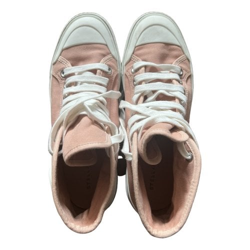 Pre-owned Stella Mccartney Cloth Trainers In Pink