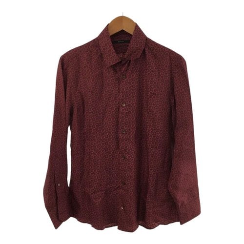 Pre-owned Gucci Silk Shirt In Burgundy