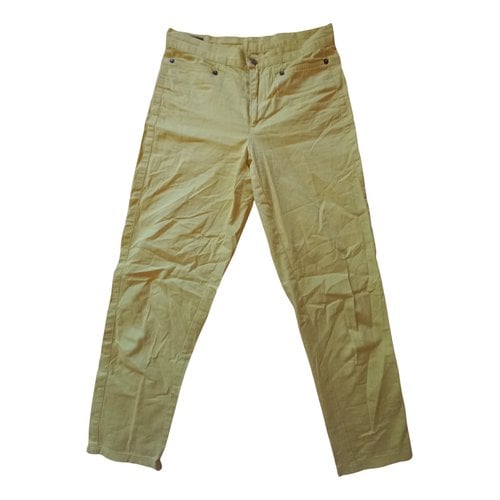 Pre-owned Gucci Carot Pants In Yellow