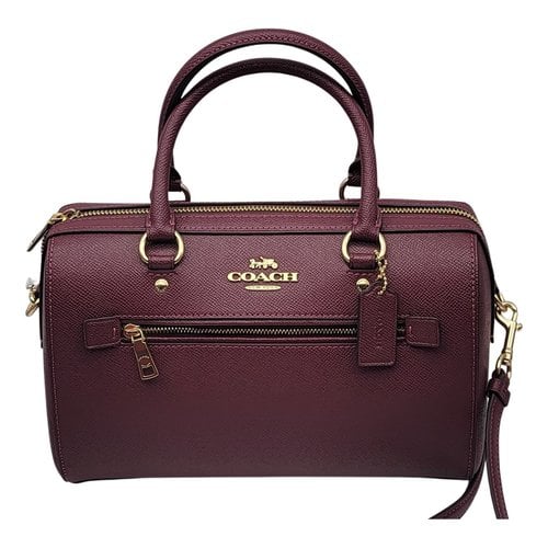 Pre-owned Coach Leather Satchel In Red