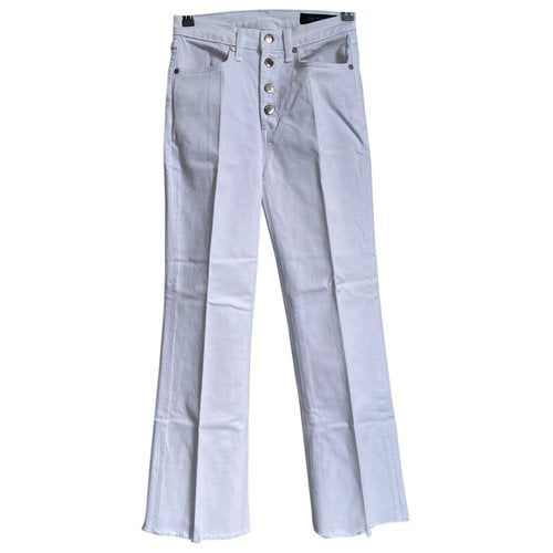 Pre-owned Rag & Bone Bootcut Jeans In White