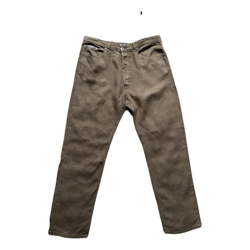 Pre-owned Givenchy Linen Trousers In Brown