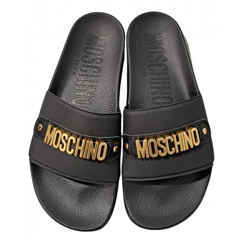 Pre-owned Moschino Sandal In Black