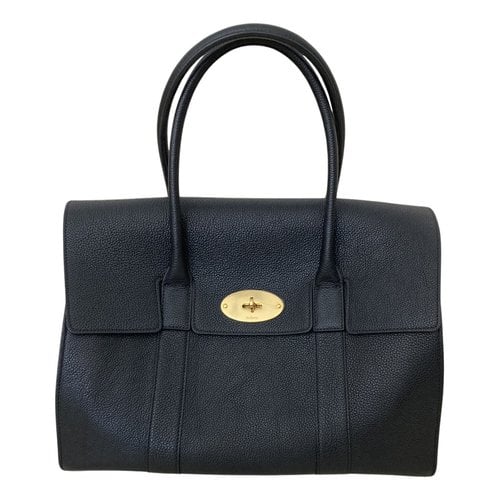 Pre-owned Mulberry Bayswater Leather Satchel In Black