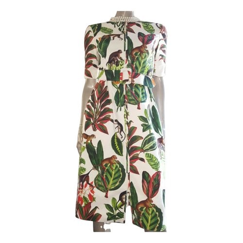 Pre-owned Oscar De La Renta Mid-length Dress In Multicolour