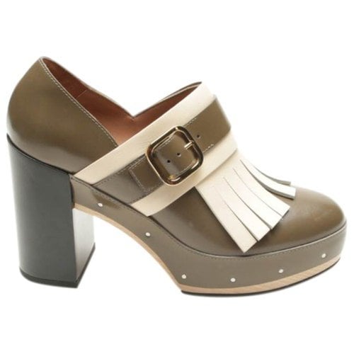 Pre-owned Marni Leather Heels In Brown