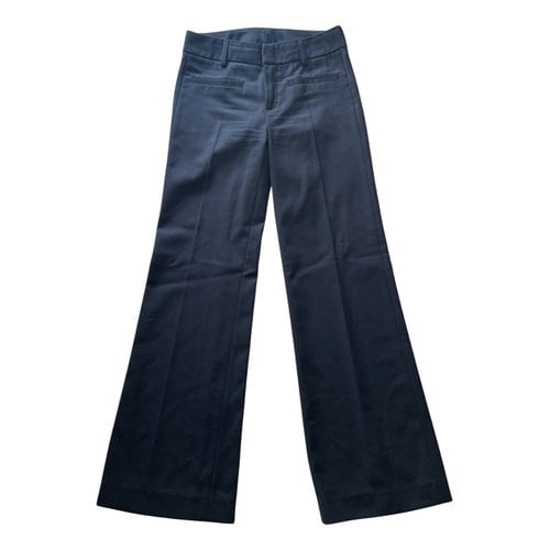 Pre-owned Dondup Wool Large Pants In Blue