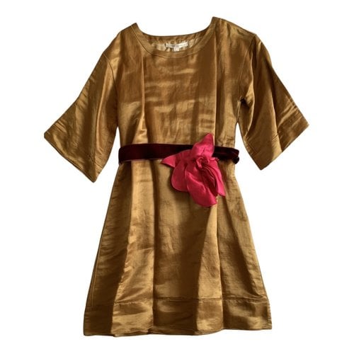Pre-owned Marc Jacobs Silk Dress In Gold