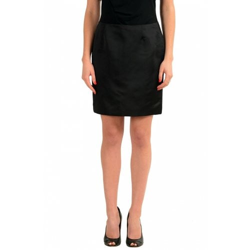 Pre-owned Versace Silk Mini Skirt In Black
