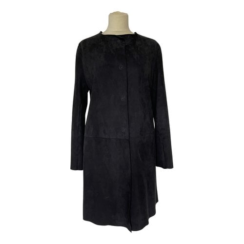 Pre-owned Liviana Conti Coat In Navy