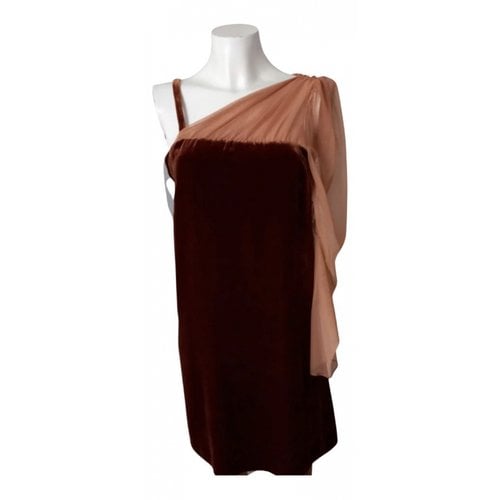 Pre-owned Max Mara Velvet Mid-length Dress In Multicolour
