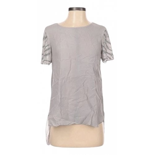 Pre-owned Rebecca Taylor Silk T-shirt In Grey