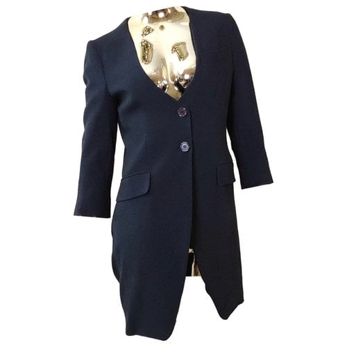 Pre-owned Moschino Wool Blazer In Blue