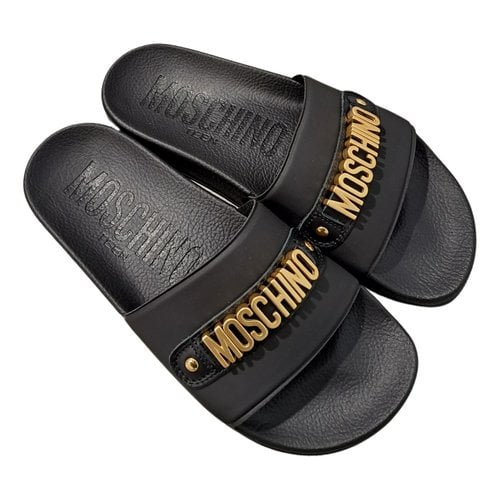 Pre-owned Moschino Sandal In Black