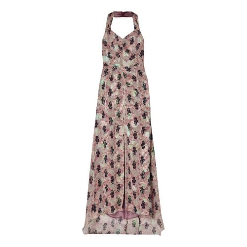 Pre-owned Anna Sui Silk Maxi Dress In Pink
