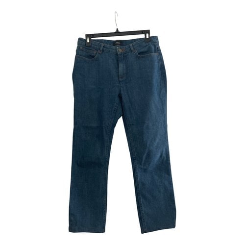 Pre-owned Apc Straight Jeans In Blue
