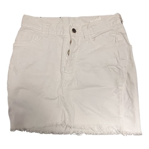 Pre-owned Alexandre Vauthier Mini Skirt In White
