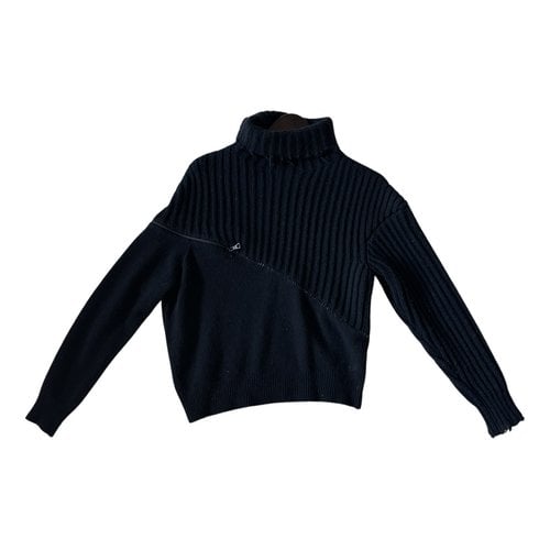 Pre-owned Ben Taverniti Unravel Project Wool Jumper In Black