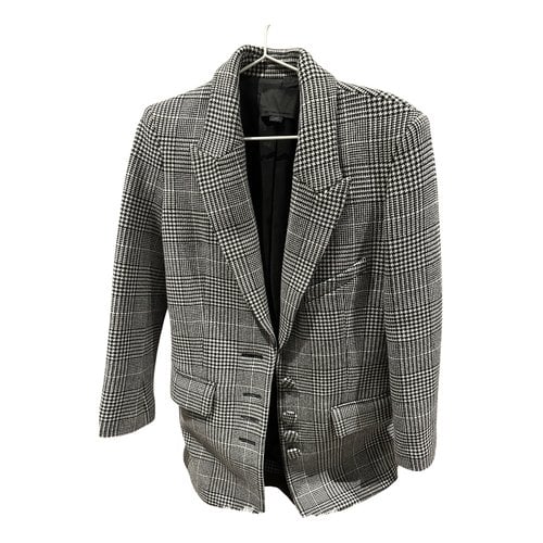 Pre-owned Alexander Wang Tweed Blazer In Grey