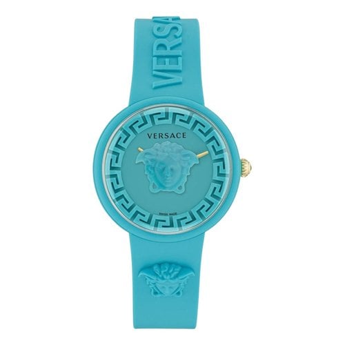 Pre-owned Versace Watch In Turquoise