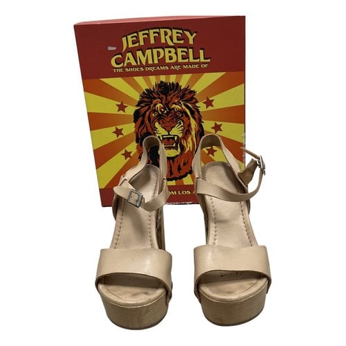 Pre-owned Jeffrey Campbell Leather Mules & Clogs In Beige