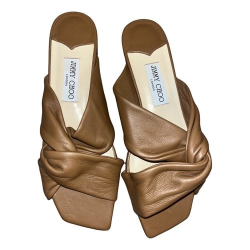 Pre-owned Jimmy Choo Leather Sandals In Camel
