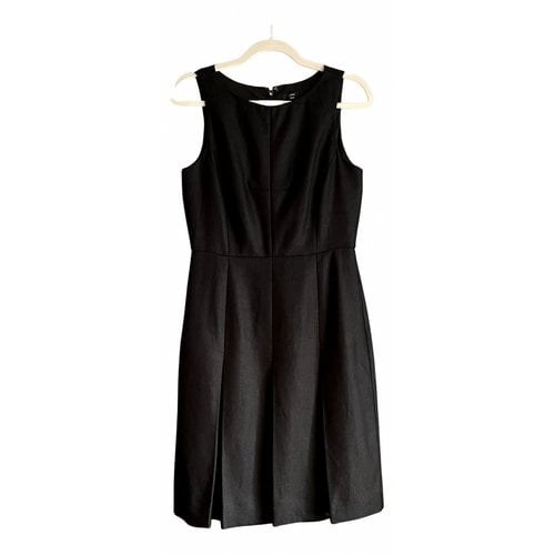 Pre-owned Jcrew Linen Mid-length Dress In Black