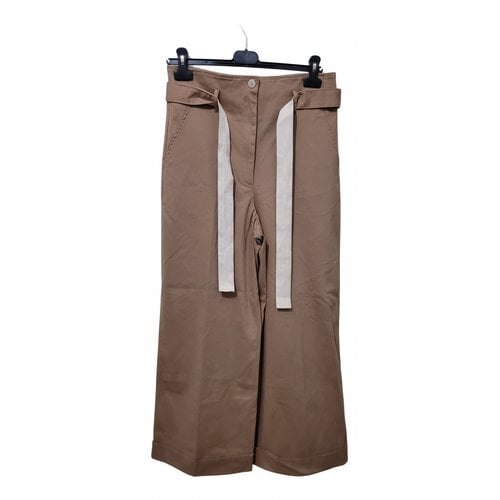 Pre-owned Semicouture Large Pants In Camel