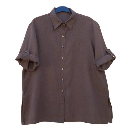 Pre-owned Burberry Linen Shirt In Brown
