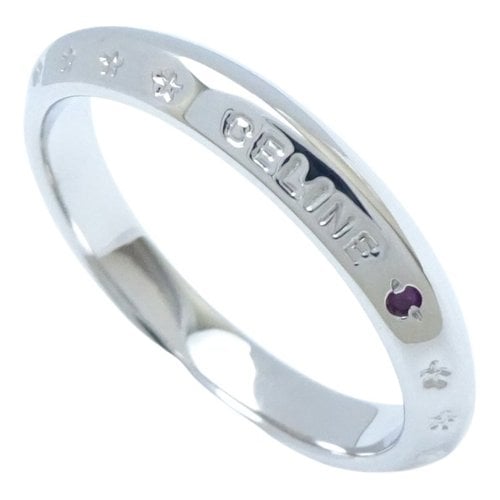 Pre-owned Celine Platinum Ring In Silver