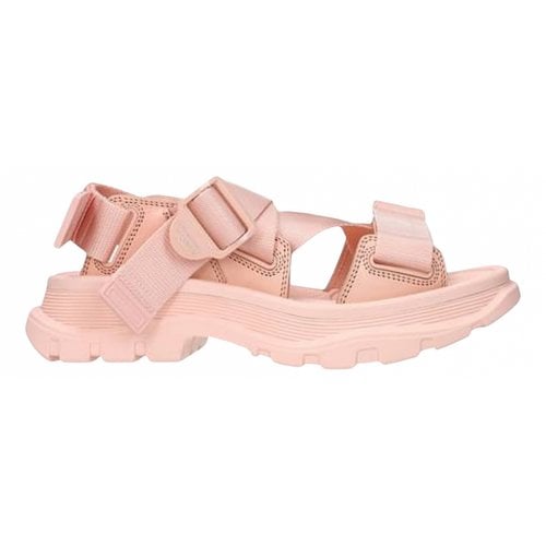 Pre-owned Alexander Mcqueen Leather Sandal In Pink