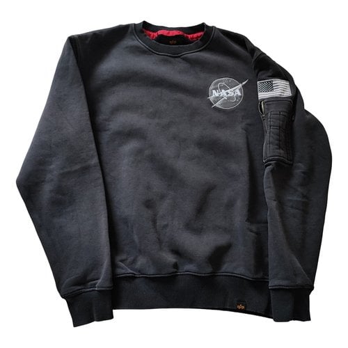Pre-owned Alpha Industries Sweatshirt In Black